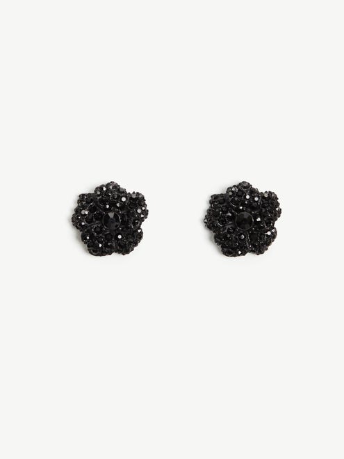 Want something a little less girly? Look for dark studs. Ann Taylor Crystal Flower Studs, $29.50.