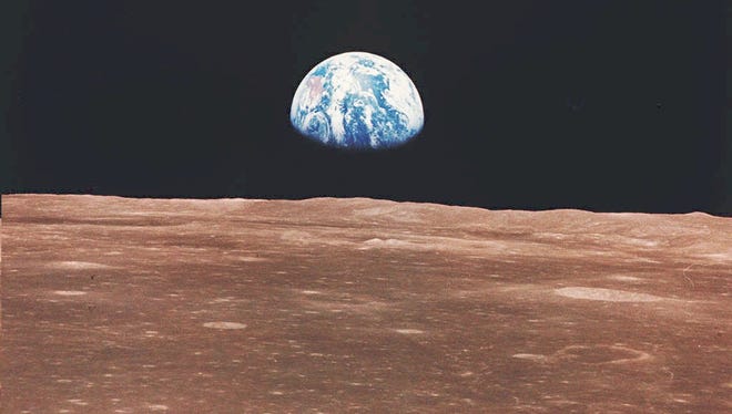 Entrepreneurs, there are plenty of ways to encourage your team to go green. This July 1969 photo taken by the crew of Apollo 11 shows the Earth rising above the moon's horizon.