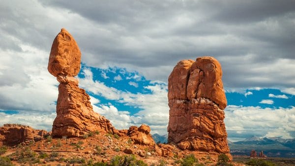 Arches National Park is located 4 miles north of Moab, Utah.