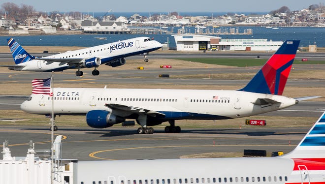 Aircraft at Boston Logan International Airport.