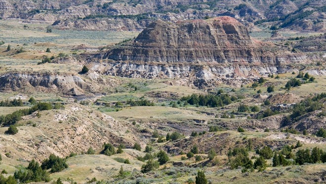 North Dakota - The Badlands of North Dakota are famous for being one of Theodore Roosevelt’s favorite places to visit after he initially came to hunt buffalo in 1883. Much of the area is now Theodore Roosevelt National Park to honor his love of North Dakota and his great conservationist pursuits. Within the park is an area with beautiful rock formations and expansive views of the canyon and is referred to as “Painted Canyon.”
