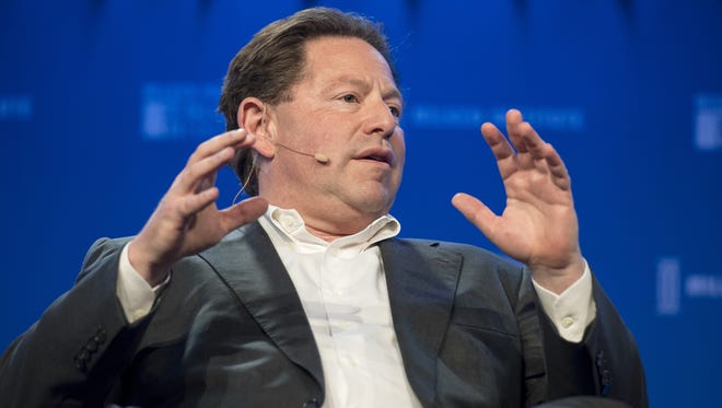 Robert "Bobby" Kotick, chief executive officer of Activision Blizzard Inc., speaks at the Milken Institute Global Conference in Beverly Hills on May 3, 2017. The conference is a unique setting that convenes individuals with the capital, power and influence to move the world forward meet face-to-face with those whose expertise and creativity are reinventing industry, philanthropy and media.