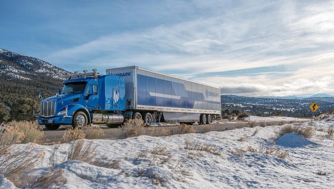 Embark is a new self-driving truck company that has begun testing its autonomous big rig in Nevada.