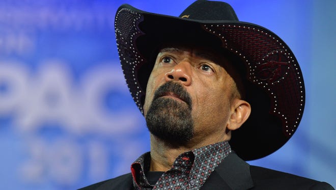 Milwaukee County Sheriff David A. Clarke Jr. listens to remarks in February during the Conservative Political Action Conference in Maryland.