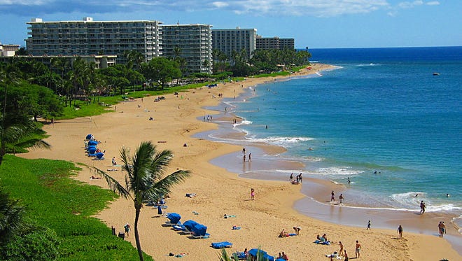 Ka'anapali Beach in Lahaina, Maui, Hawaii, is the No. 2 beach in the U.S., according to Trip Advisor's 2017 Travelers' Choice awards.
