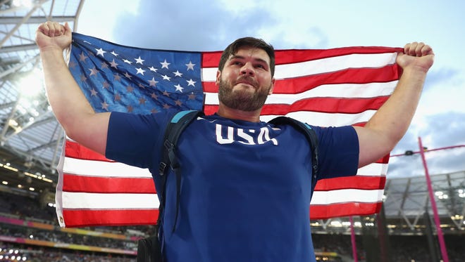 Mason Finley of the USA earns bronze in the discus.