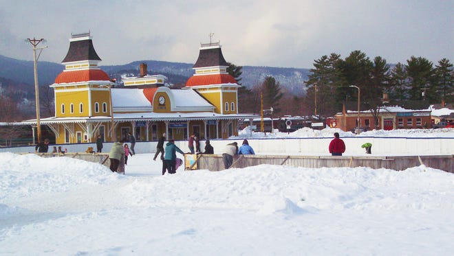 The scenic town of  North Conway, N.H., is at high enough elevation that it's likely to have snow on the ground in December.