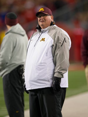 Minnesota Golden Gophers head coach Tracy Claeys looks on during the fourth quarter against the Wisconsin Badgers at Camp Randall Stadium.