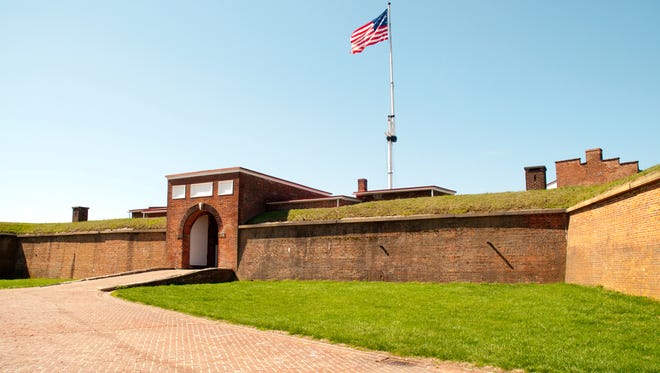 Maryland - Fort McHenry is a famous star-shaped fort in Baltimore, Maryland, built originally in 1798. The fort is most known for its part in the War of 1812 when American troops defended the harbor from the British navy. The fort was used by the armed forces through World War I, then it became a park in 1925. It was also briefly borrowed by the Coast Guard during WWII. Today, it is a popular tourist destination as well as a recreation area.