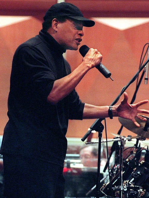 Milwaukee native Al Jarreau takes the stage at the Marcus Center for a rehearsal in 1998.