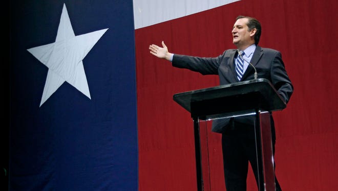 Cruz speaks during the Nov. 4, 2014, victory party for Texas Republican Greg Abbott, who won the governor's race, in Austin.