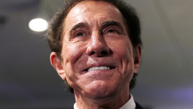 Casino mogul Steve Wynn smiles during a news conference in Medford, Mass on March 15, 2016. Wynn was one of the highest paid CEOs in 2016, according to a study carried out by executive compensation data firm Equilar and The Associated Press.