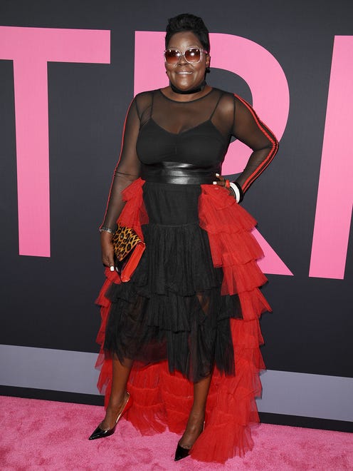 Talk about drama! Wanda Durant wore an over-the-top black and red ruffled dress to the premiere.
