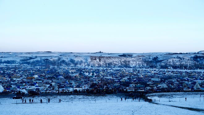 The Oceti Sakowin Camp by the Standing Rock Reservation on Sunday, Dec. 4, 2016 near Cannon Ball.
