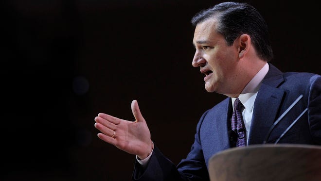 Cruz speaks at the Conservative Political Action Committee annual conference on March 6, 2014, at National Harbor, Md.