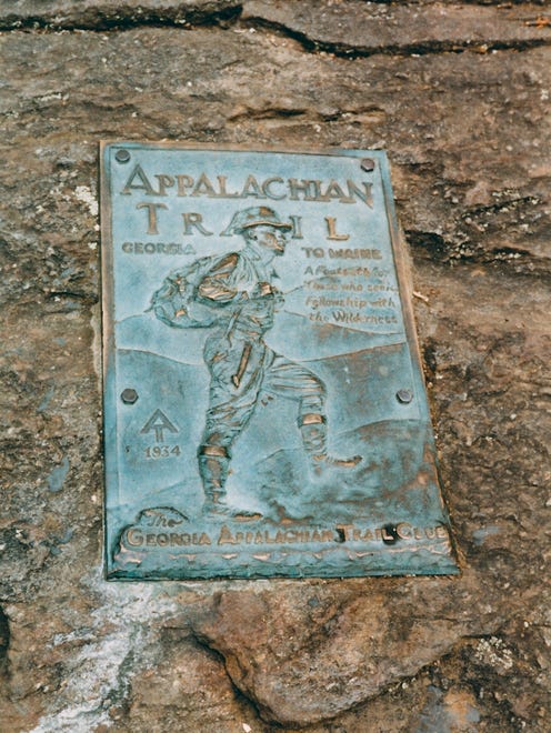 This plaque is found on Springer Mountain in Georgia.