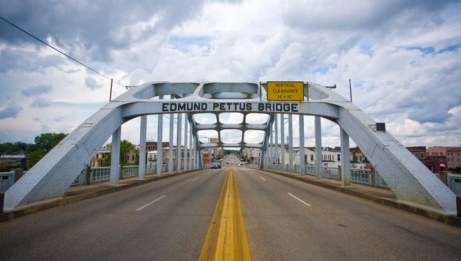 Alabama - Selma Bridge, also known as the Edmund Pettus Bridge, in Selma, Alabama was the site of a infamous conflict, referred to as Bloody Sunday. In 1965, armed policeman attacked civil rights demonstrators as they were attempting to march to Montgomery, the state capital. The bridge is now a National Historic Landmark, designated in 2013.