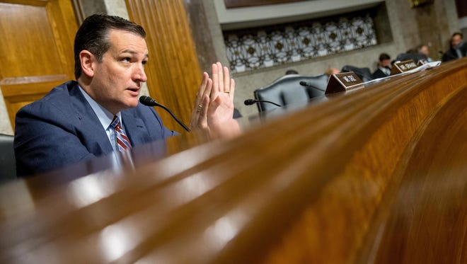 Cruz speaks on Capitol Hill on July 29, 2015, during a hearing on the impacts of the Joint Comprehensive Plan of Action  on U.S. Interests and the Military Balance in the Middle East.