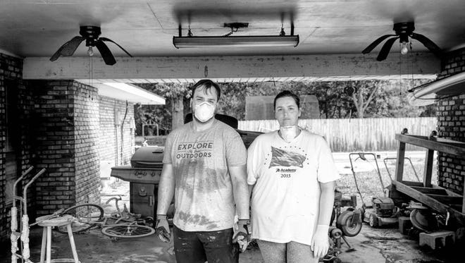 Katie & Nick begin the demo of their home off of Juban Road. They recently remodeled their home, and watched as 6 feet of water destroyed everything. Denham Springs, LA