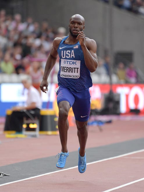 LaShawn Merritt of the USA began his competition in the 400. He qualified for the semifinals.
