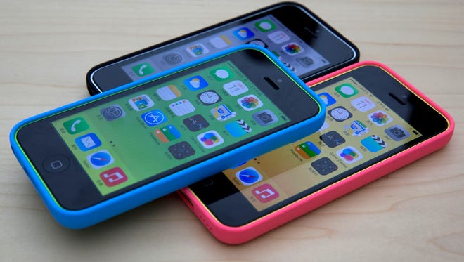 The iPhone 5c was also released on Sept. 20, 2013. The 5c featured a polycarbonate shell instead of aluminum and was available in several colors. The 5c was sold at a lower price point than the 5s.
