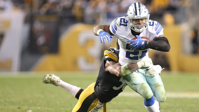 In one of the 2016 season's best games, Elliott had perhaps his most important performance. His 209 total yards and three touchdowns powered a 35-30 win over the Pittsburgh Steelers.