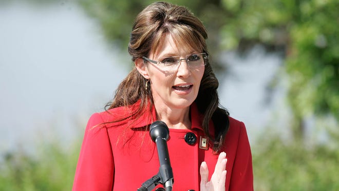 Palin announces on July 3, 2009, in Wasilla, Alaska, that she is stepping down from her position as Alaska governor later that month.