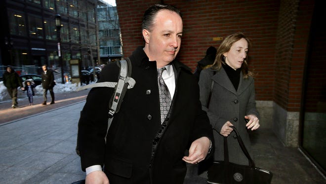 Barry Cadden arrives at the federal courthouse in Boston on March 16, 2017.
